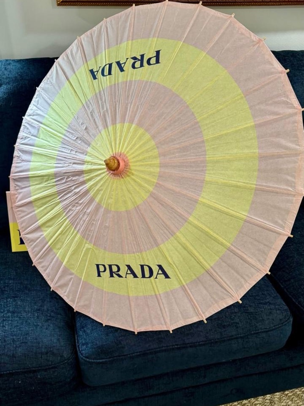 Prada Pink and Yellow Parasol umbrella